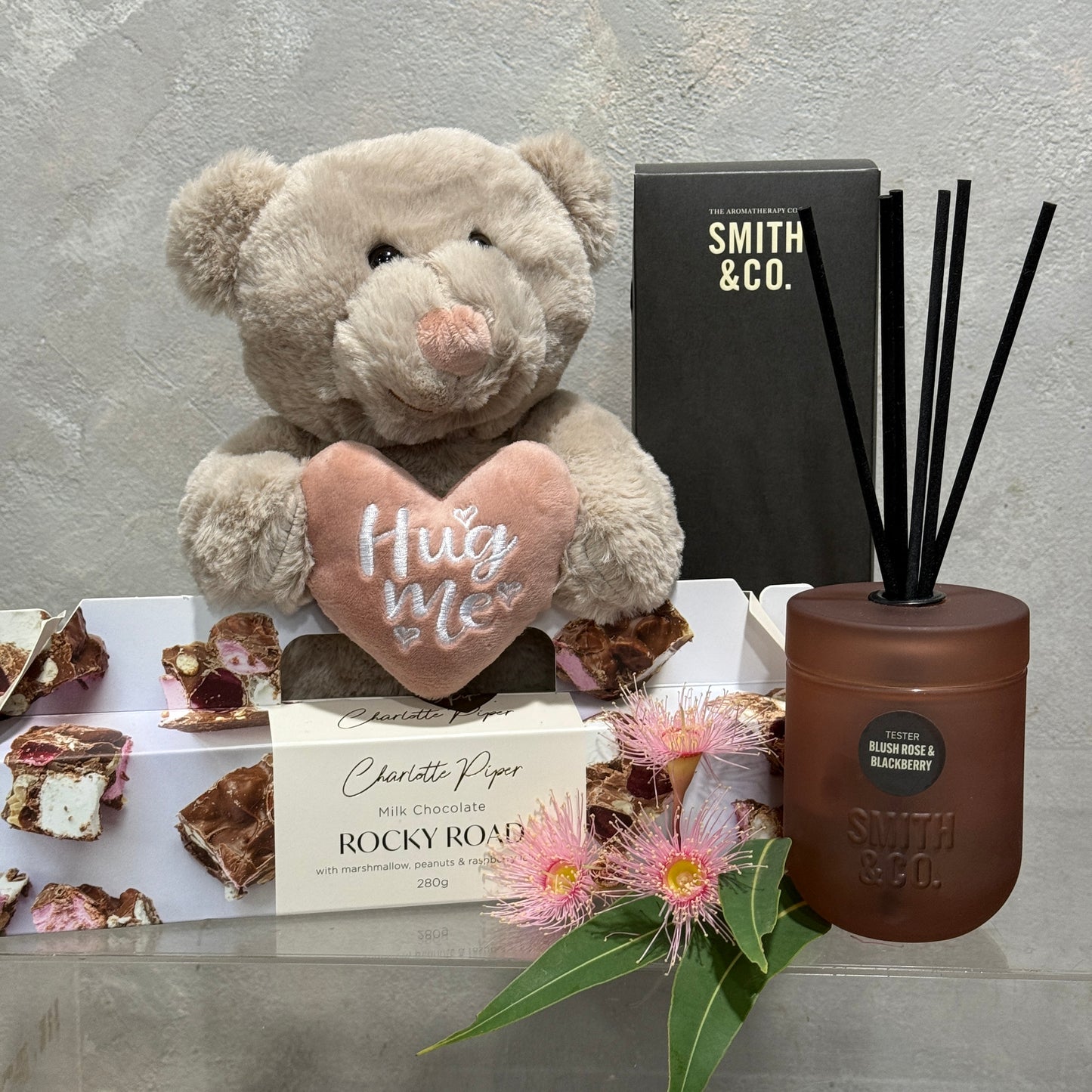 Teddy with Charlotte Piper Rocky Road and Smith and Co. Diffuser