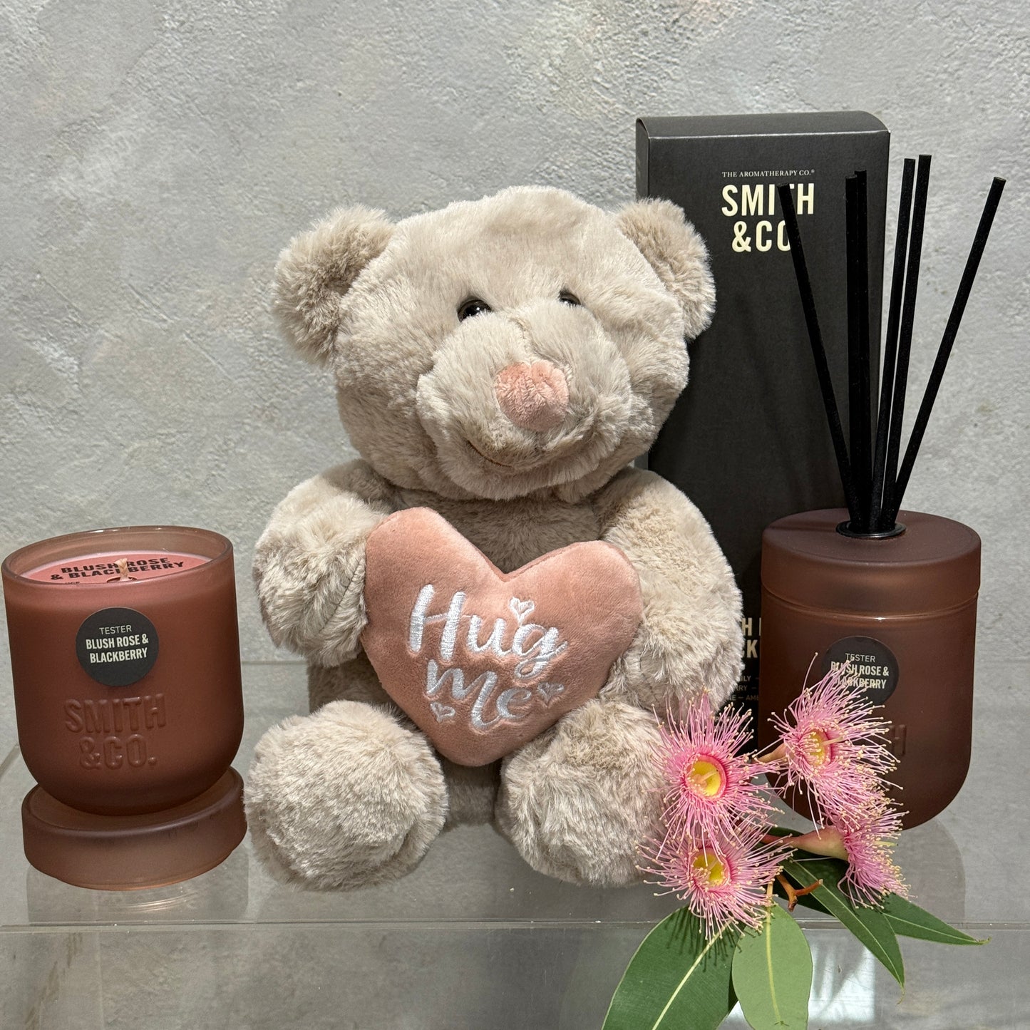Teddy with Smith and Co. Candle and Diffuser