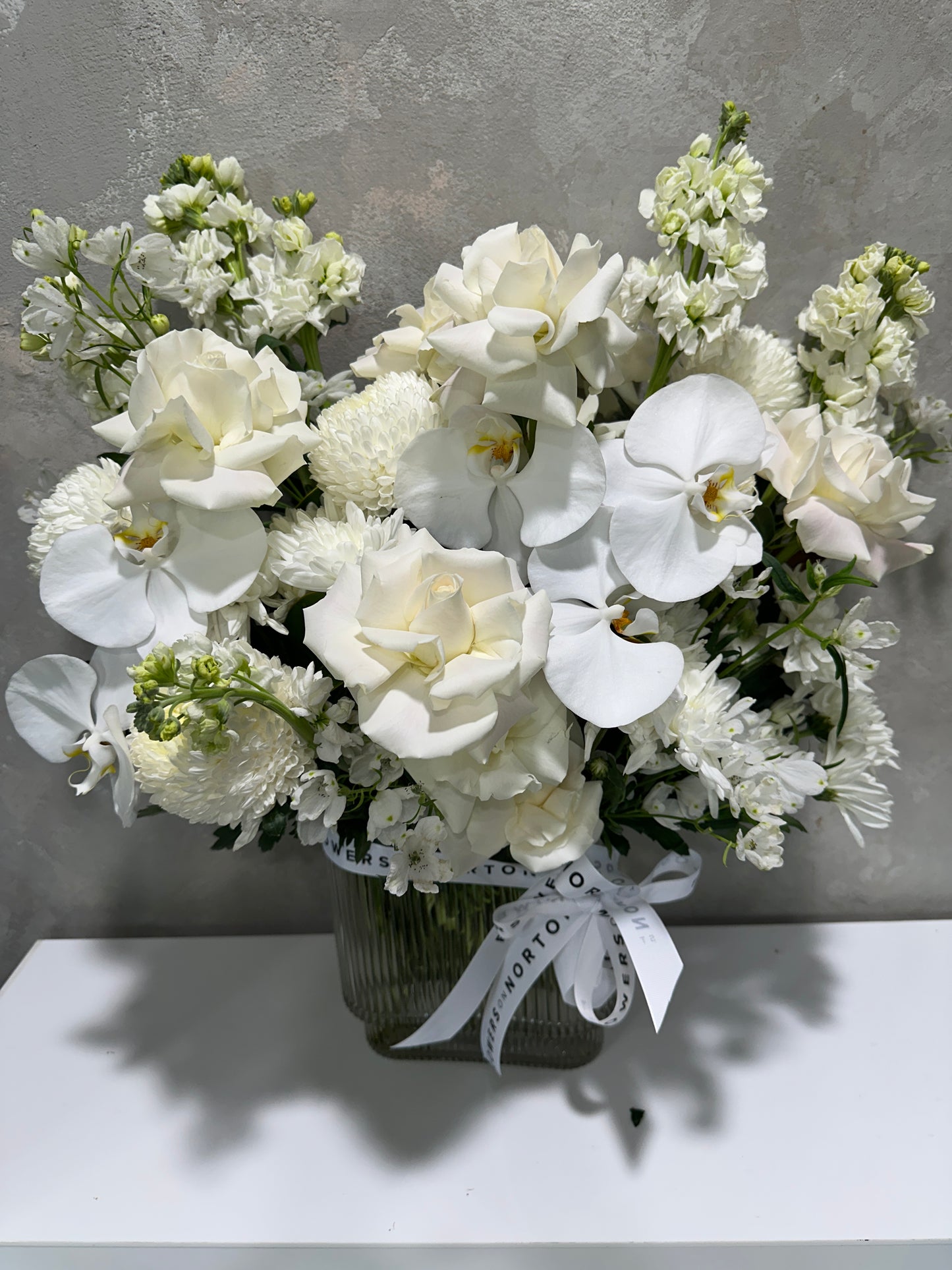 Love All White Vase Bouquet
