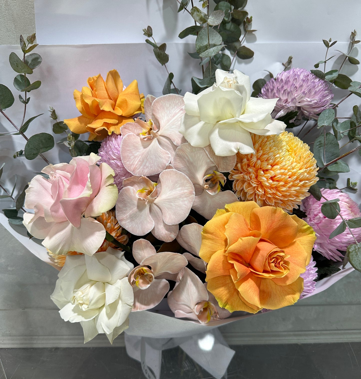 Love You to the Moon & Back - Mum & Rose Orchid Bouquet