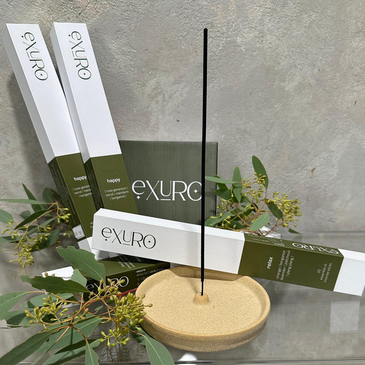 Exuro Incense Sticks and Holders