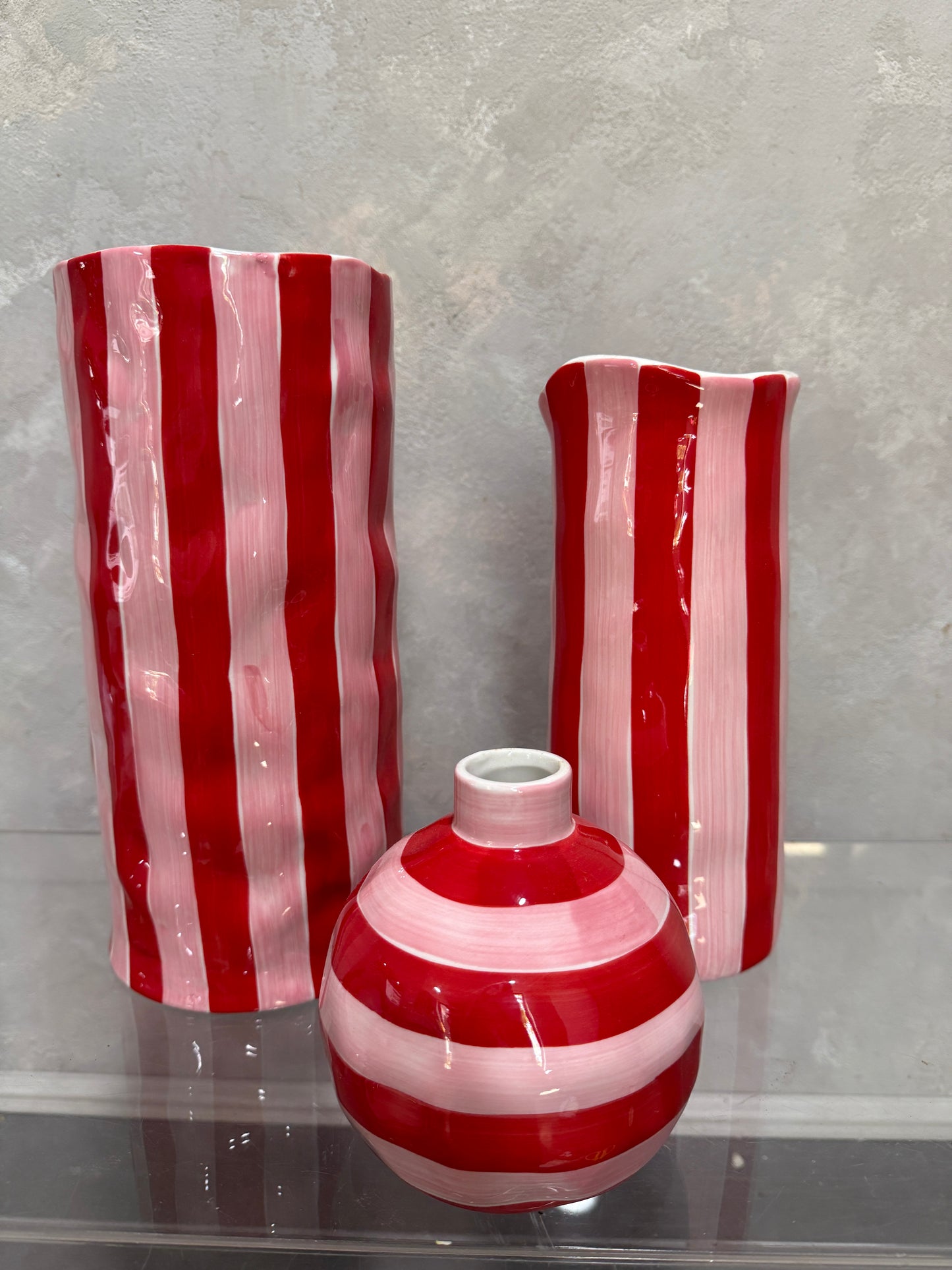 Colourful Striped Vases