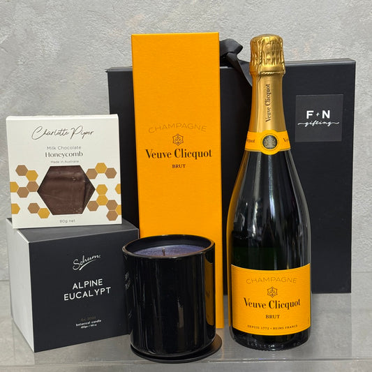 Veuve, Sohum Alpine Eucalypt Candle and Charlotte Piper Milk Chocolate Honeycomb