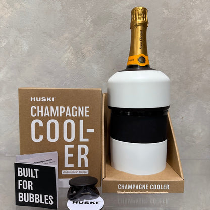 Huski Champagne Cooler and Bottle of Champagne