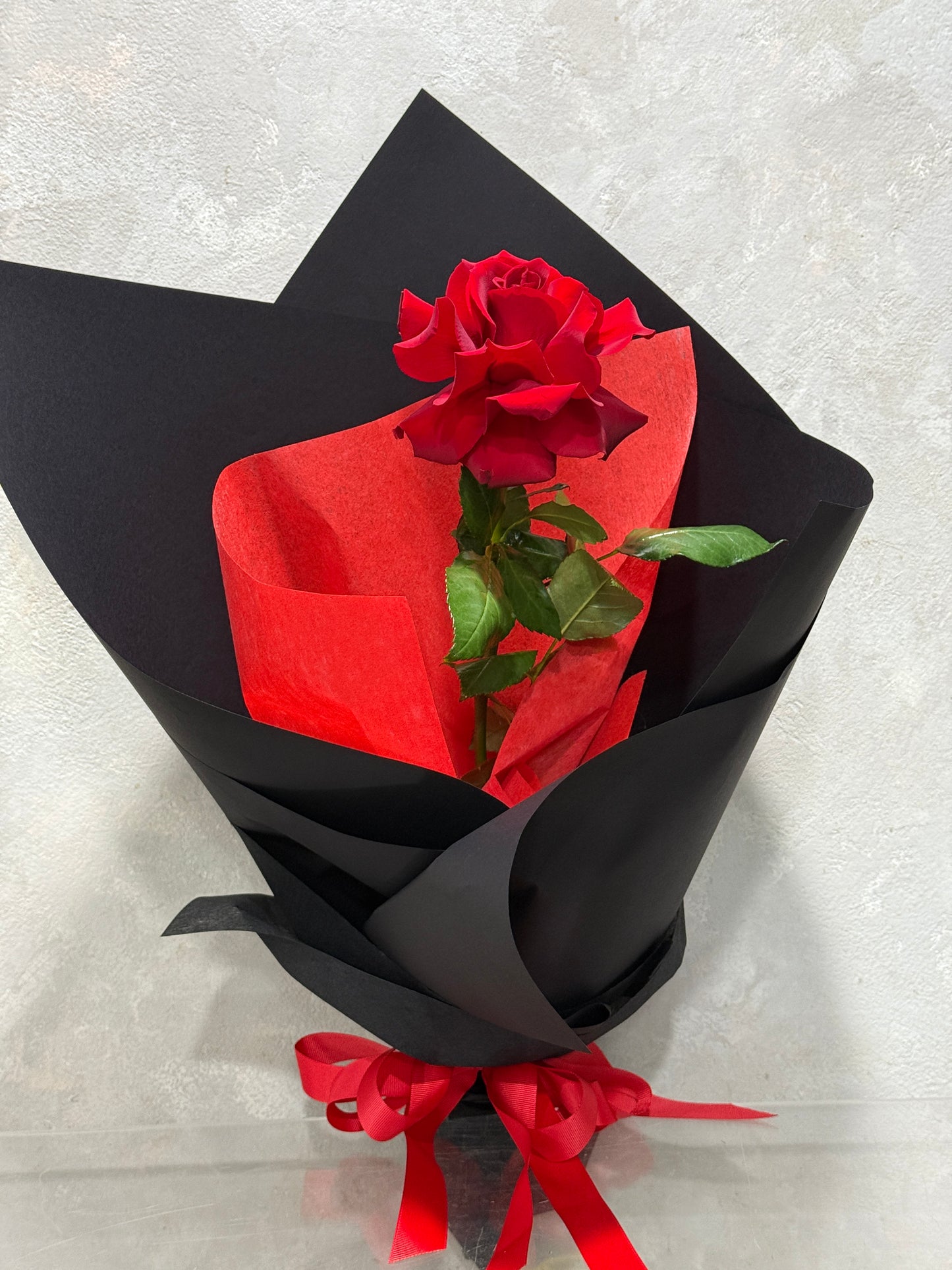 Single Reflexed Red Colombian Rose