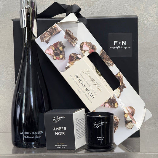 Georg Jensen Cuvee, Charlotte Piper Rocky Road and small Amber Noir Sohum Candle