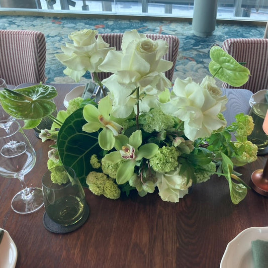 Long and Low Table Centrepiece (choose your colour)