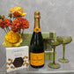 Veuve, Honeycomb, Coupe Glasses and Flowers Gift Set