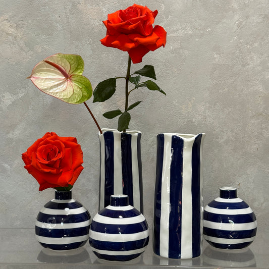 Colourful Striped Vases