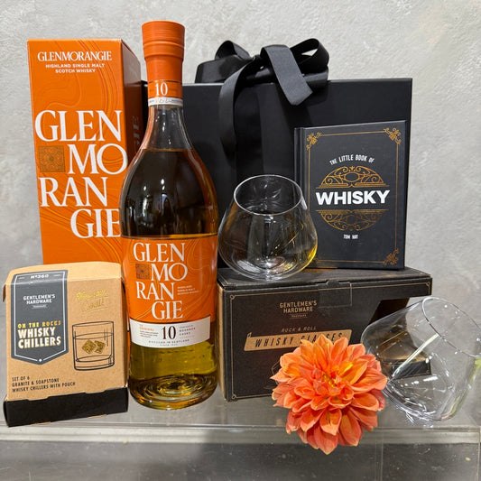 Glenmorangie Scotch Whisky, 2 Whisky Glasses, Whisky Chillers and Little Book of Whisky