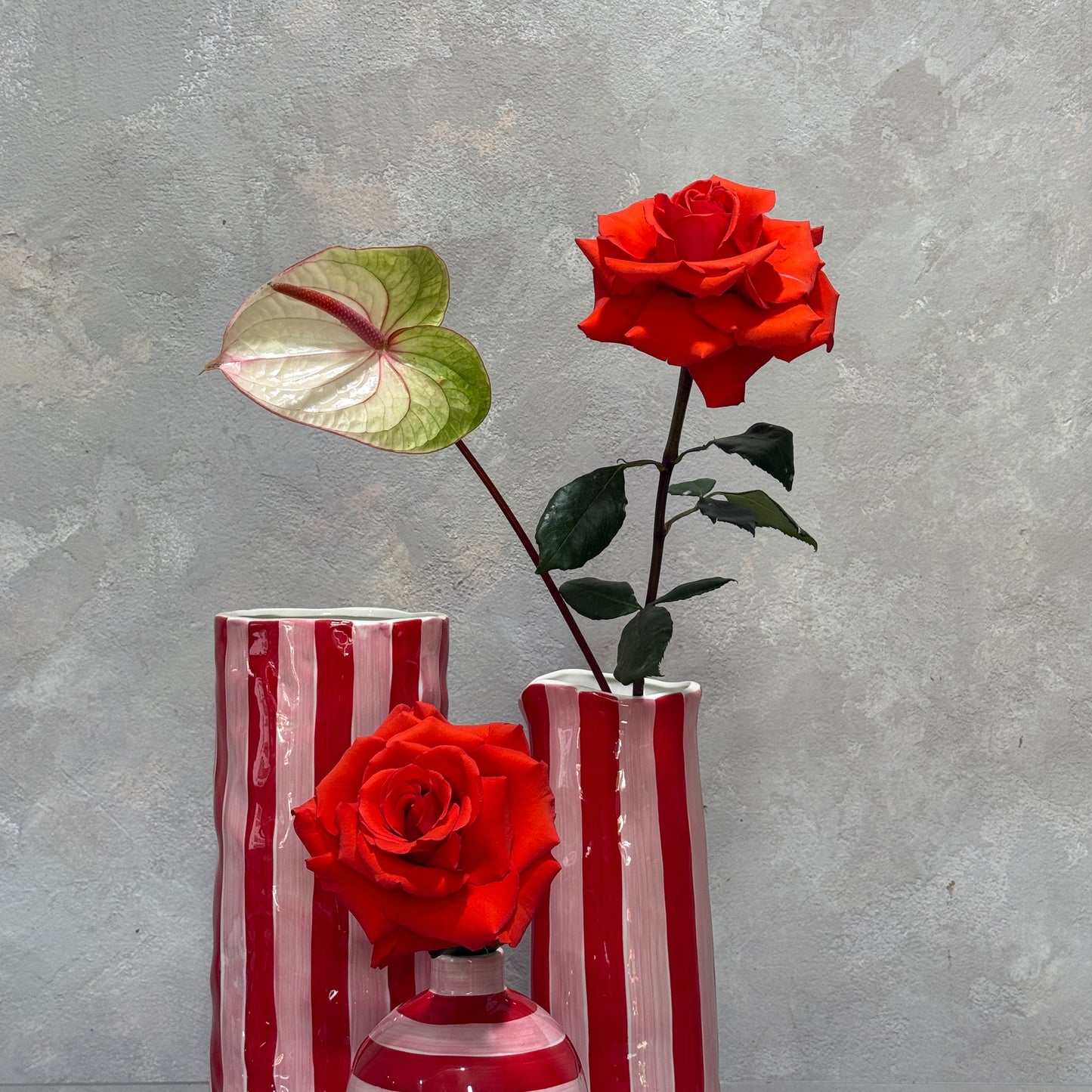Colourful Striped Vases