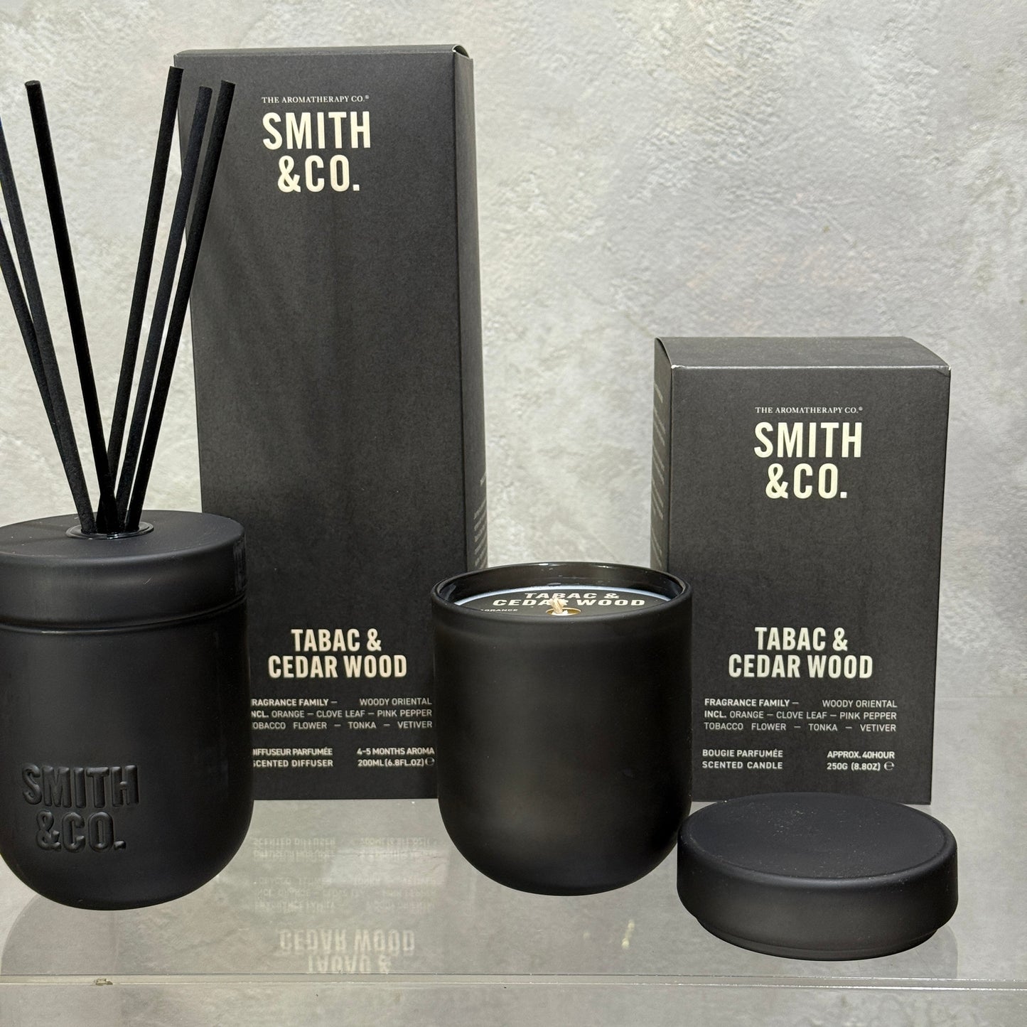 Smith & Co. Tabac and Cedar Wood Diffuser and Candle