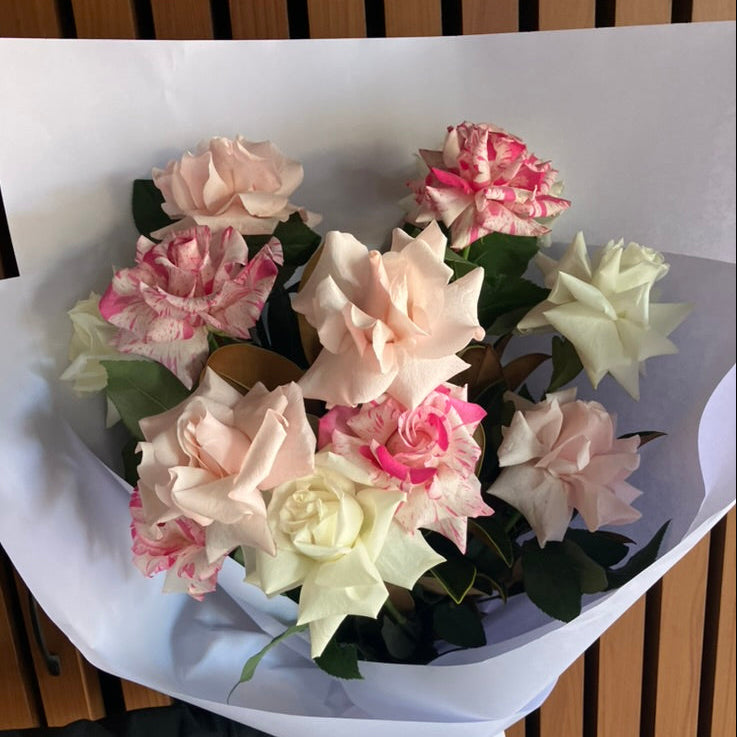 June Member's Special- Soft Pink and White Roses