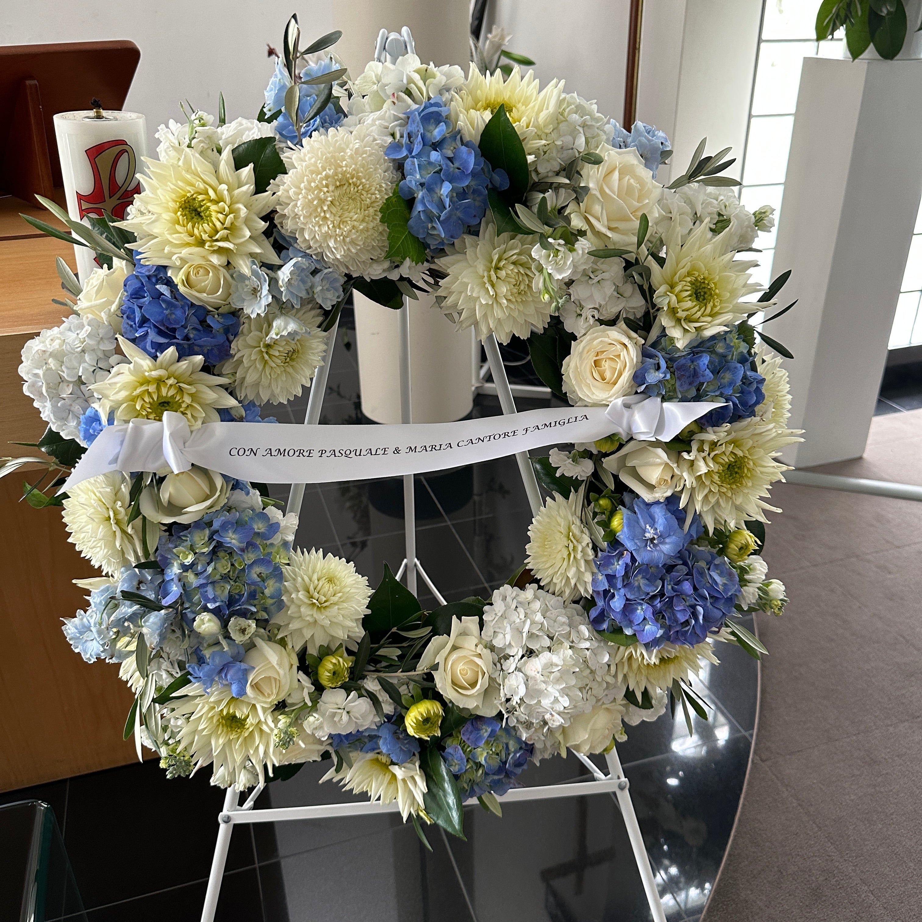 Condolences Wreath Flowers on Norton St