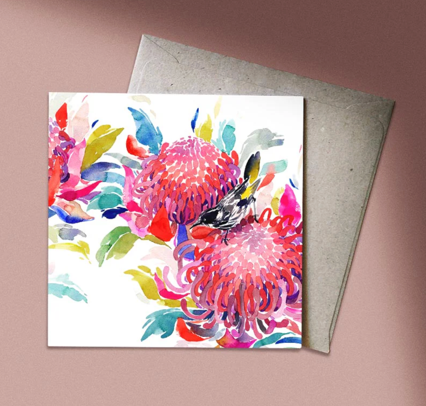 Natalie Martin Waratah Card